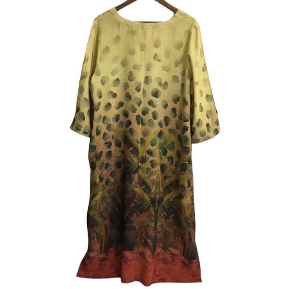 Soft Surroundings Animal Print Tivoli Midi Dress New Size Large - Picture 3 of 8